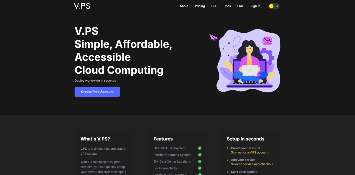 V.PS:大存储VPS,荷兰阿姆斯特丹存储型VPS,€6.95/月,1核/2G/500G硬盘/5T月流量